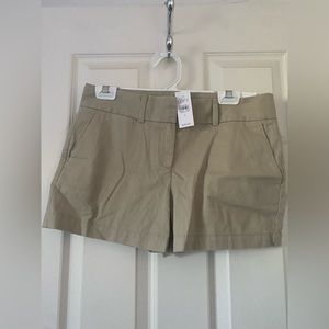 ann taylor loft khaki women’s short shorts nwt